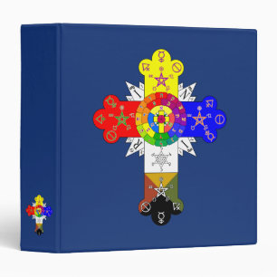 Freemasonic Rosy Cross 3 Ring Binder