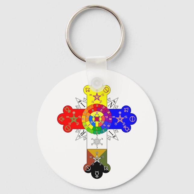 Freemasonic Rosy Cross Keychain (Front)