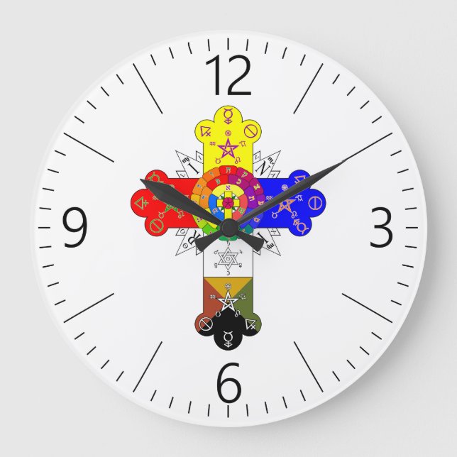 Freemasonic Rosy Cross Large Clock (Front)
