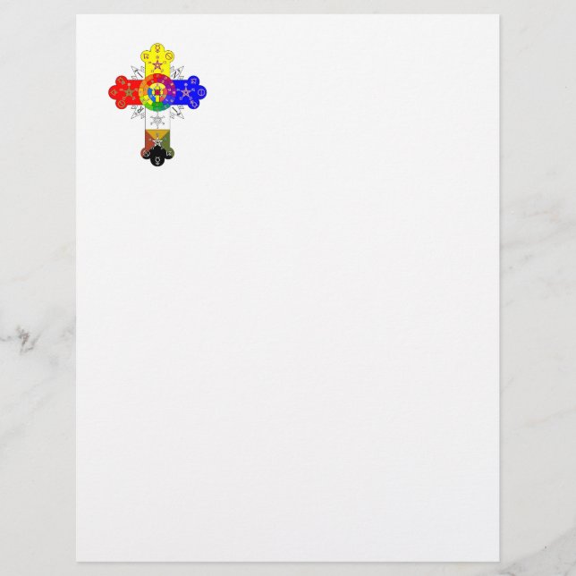Freemasonic Rosy Cross Letterhead (Front)