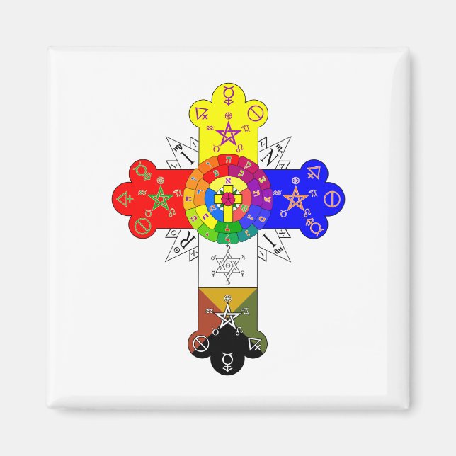 Freemasonic Rosy Cross Magnet (Front)