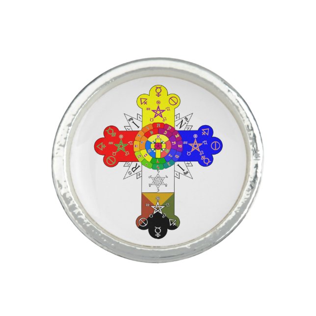 Freemasonic Rosy Cross Ring (Front)