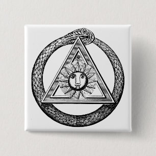 Freemasonry All Seeing Eye Masonic Symbol Button