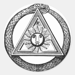 Freemasonry All Seeing Eye Masonic Symbol Classic Round Sticker