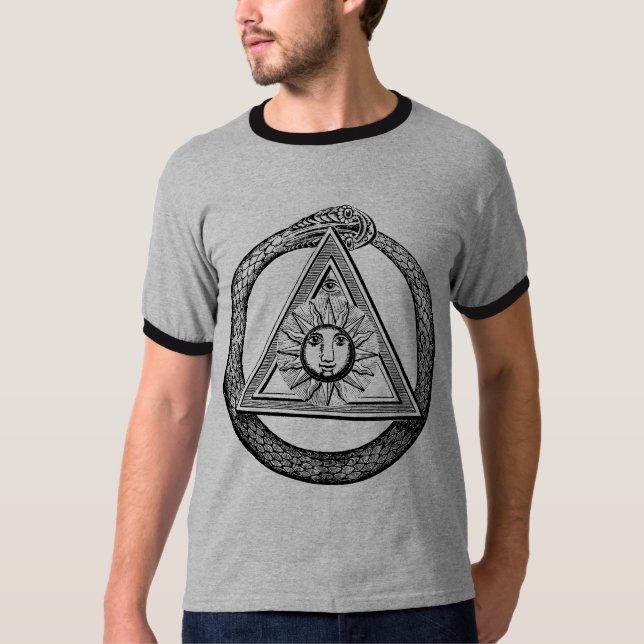 Freemasonry All Seeing Eye Masonic Symbol T-Shirt (Front)