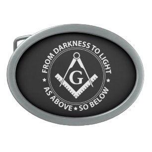 Freemasonry emblem belt buckle