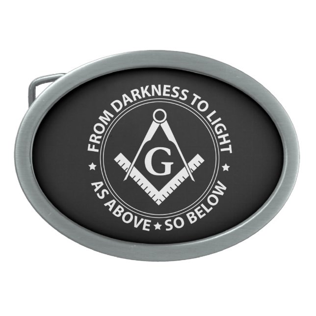 Freemasonry emblem belt buckle (Front)