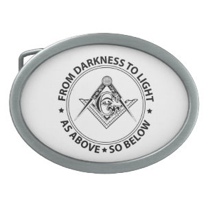 Freemasonry emblem belt buckle