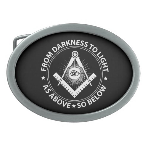 Freemasonry emblem belt buckle