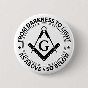 Freemasonry emblem button