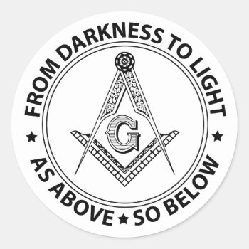 Freemasonry Emblem Classic Round Sticker by igorsin at Zazzle
