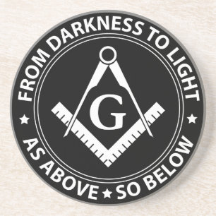Freemasonry emblem coaster