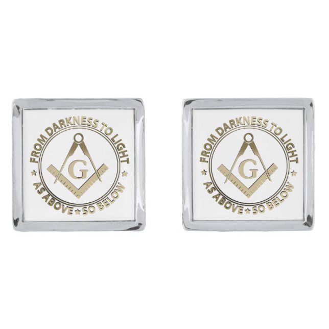 Freemasonry emblem cufflinks (Front)