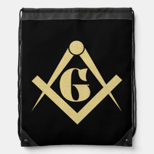 Freemasonry emblem drawstring bag