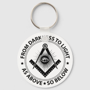 Freemasonry emblem keychain