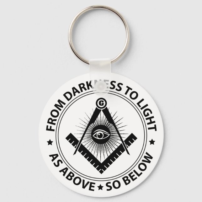Freemasonry emblem keychain (Front)