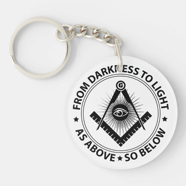 Freemasonry emblem keychain (Front)