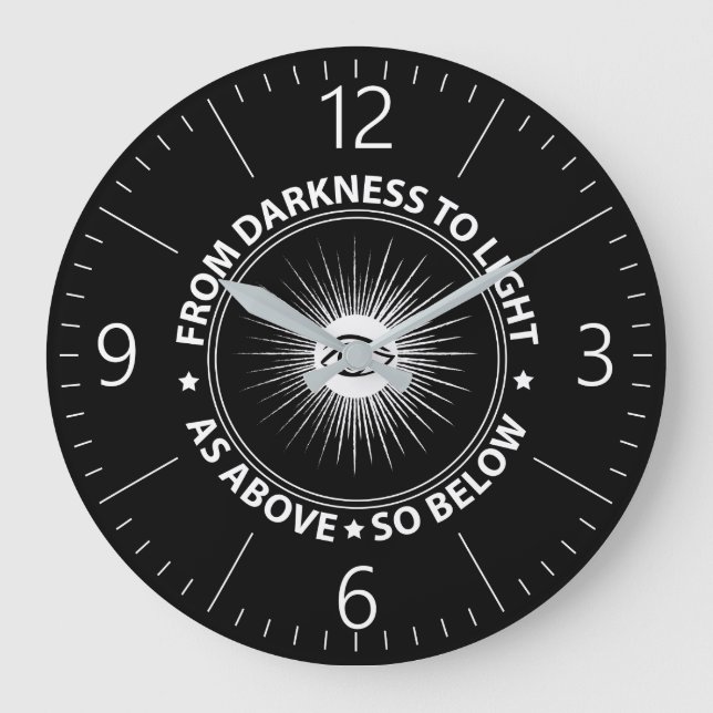 Freemasonry emblem large clock (Front)