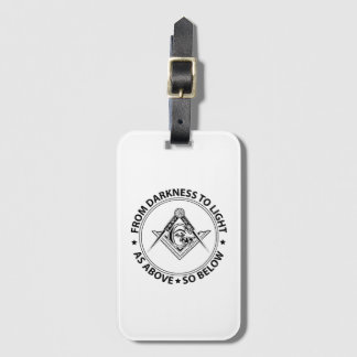 Freemasonry emblem luggage tag