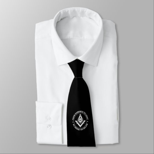 Freemasonry emblem neck tie