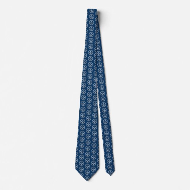 Freemasonry emblem neck tie (Front)