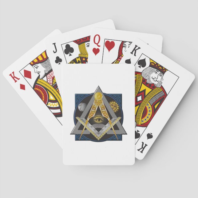 Freemasonry Emblem Poker Cards (Back)
