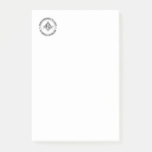 Freemasonry emblem post-it notes