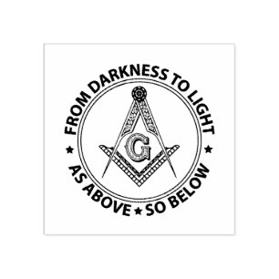 Freemasonry emblem rubber stamp