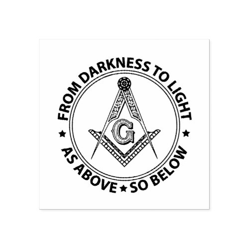 Freemasonry emblem rubber stamp