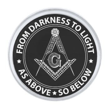 Freemasonry Emblem Silver Finish Lapel Pin by igorsin at Zazzle
