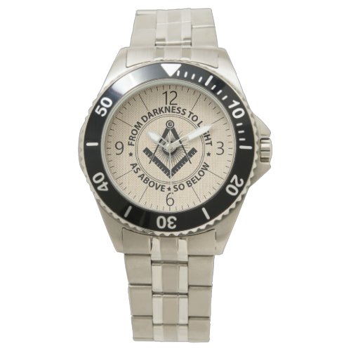 Freemasonry emblem watch