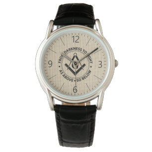 Freemasonry emblem watch