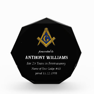 Freemasonry Freemason Masonic Acrylic Award