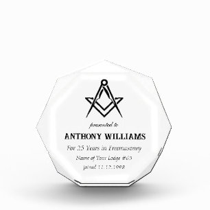 Freemasonry Freemason Masonic Acrylic Award