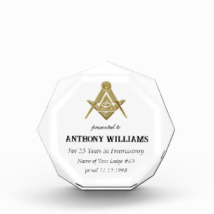 Freemasonry Freemason Masonic  Acrylic Award