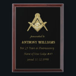 Freemasonry Freemason Masonic  Award Plaque<br><div class="desc">25 years of Freemasonry,  Masonic,  freemason award plaque.</div>