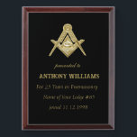 Freemasonry Freemason Masonic Award Plaque<br><div class="desc">25 years of Freemasonry, Masonic, freemason award plaque.</div>