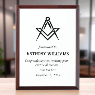 Freemasonry Freemason Masonic Mason Award Plaque