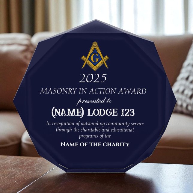 Freemasonry Freemason Masonry in Action  Acrylic Award (Creator Uploaded)