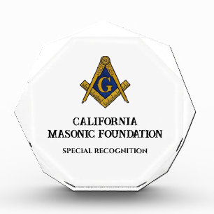 Freemasonry Freemason Special Recognition Acrylic Award