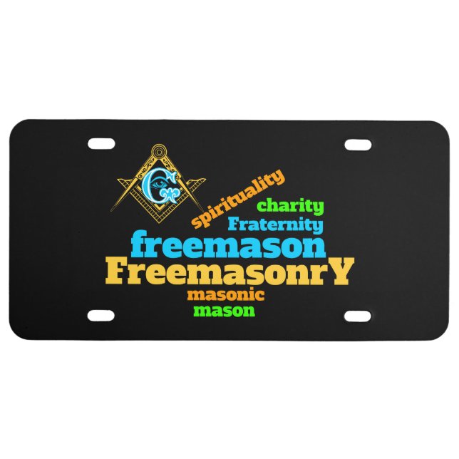 Freemasonry License Plate (Front)