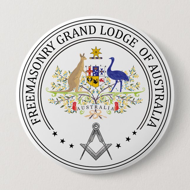 Freemasonry lodge of Australia Button (Front)