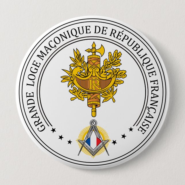 Freemasonry lodge of France Button (Front)