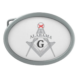 Freemasonry lodge of the state of Alabama Belt Buckle