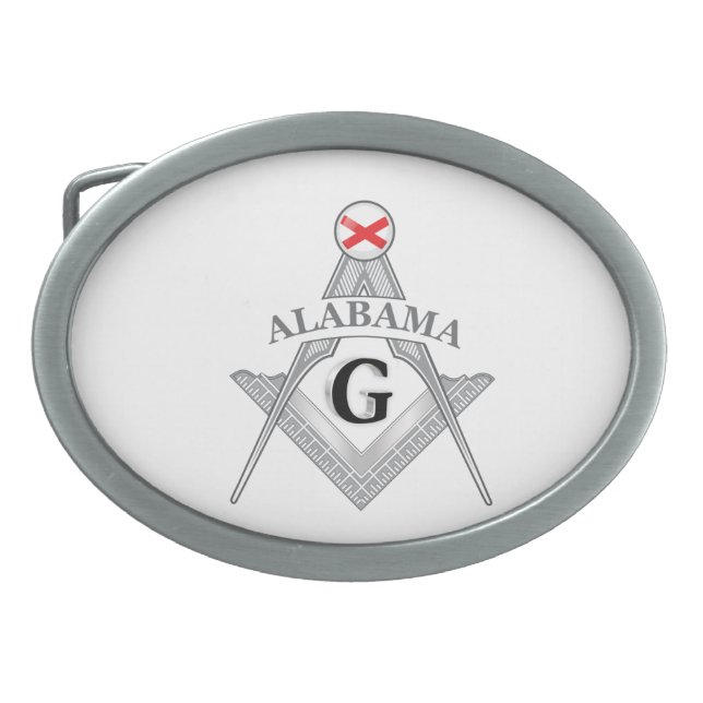 Freemasonry lodge of the state of Alabama Belt Buckle (Front)