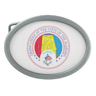 Freemasonry lodge of the state of Alabama Belt Buckle