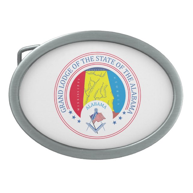 Freemasonry lodge of the state of Alabama Belt Buckle (Front)