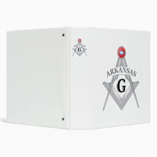Freemasonry lodge of the state of Arkansas 3 Ring Binder