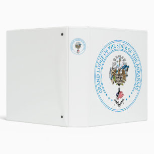 Freemasonry lodge of the state of Arkansas 3 Ring Binder