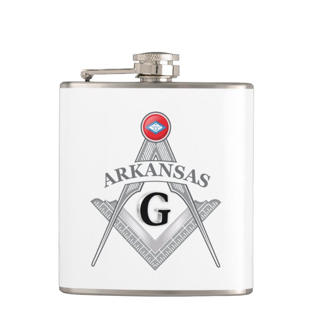 Freemasonry lodge of the state of Arkansas Flask (Front)